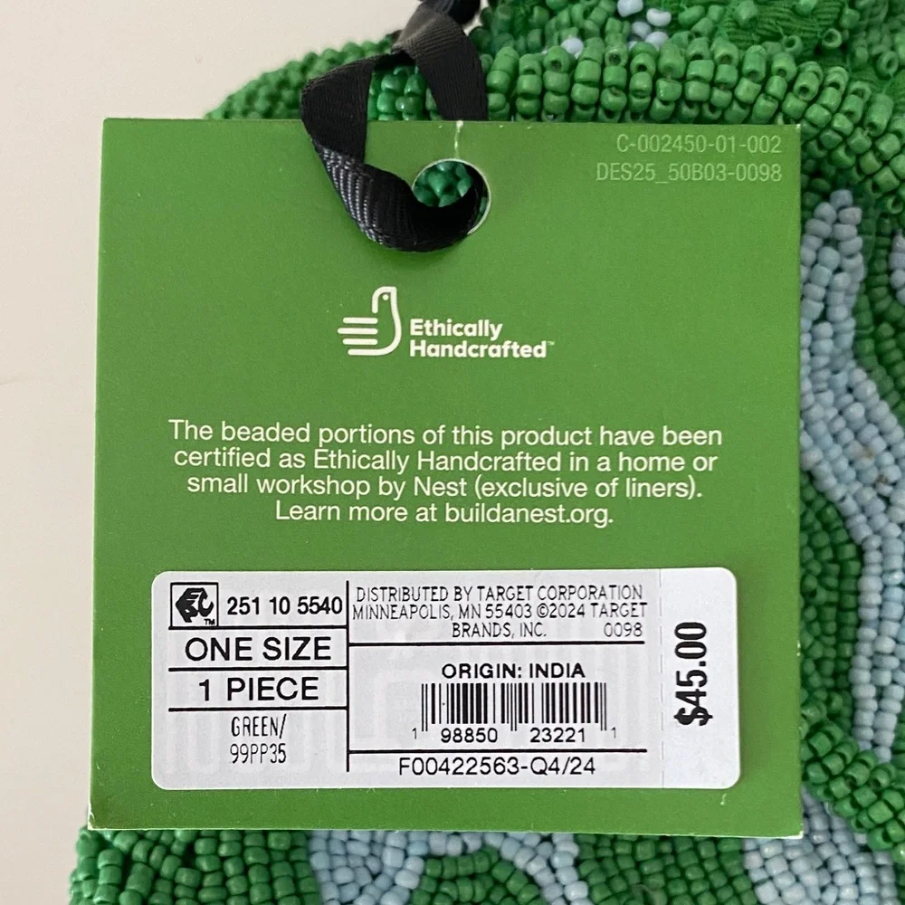 Kate Spade / Kate Spade X Target Beaded Classic Rose Drawstring Bucket Bag NWT - Picture 9 of 10